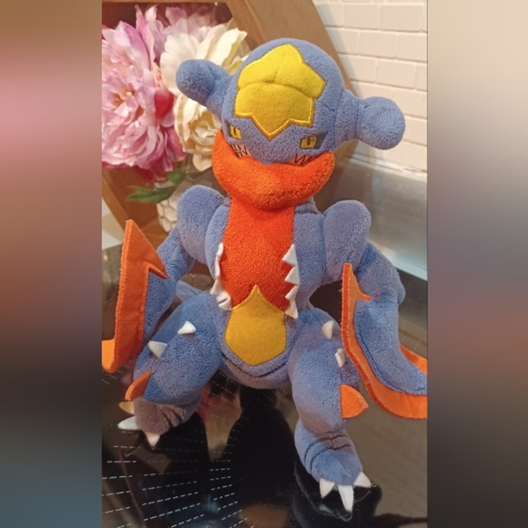 Tomy 2015 Pokemon MEGA GARCHOMP Stuffed Animal Plush Dragon Purple - Picture 6 of 9